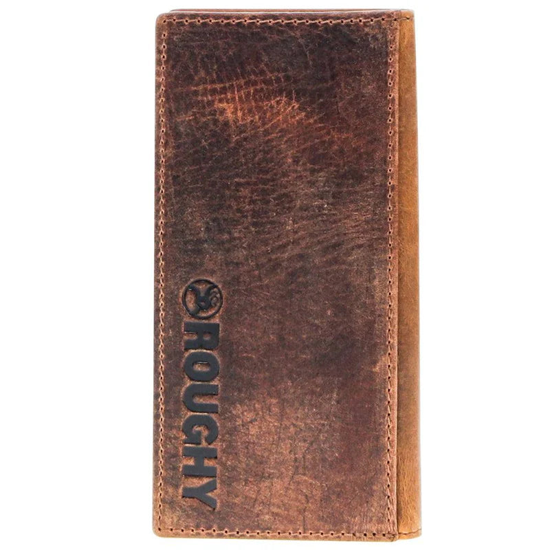 Hooey "Canyon" Rodeo Roughy Wallet Distressed Tan/Brown Leather - RW008-TNBR