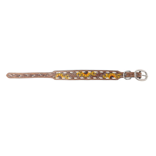 Myra Prairie Sunflower Trail Dog Collar in Sandstone - S-13333
