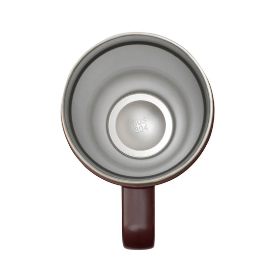 Myra Trailkissed Western Tumbler in Yellow Stainless Steel with Leather Wrap