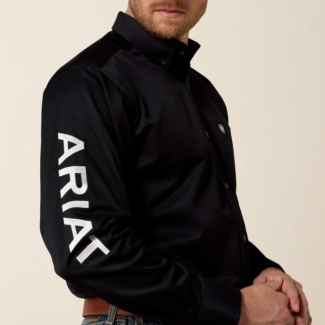 Team Logo Black Twill Classic Fit Shirt - 10017497