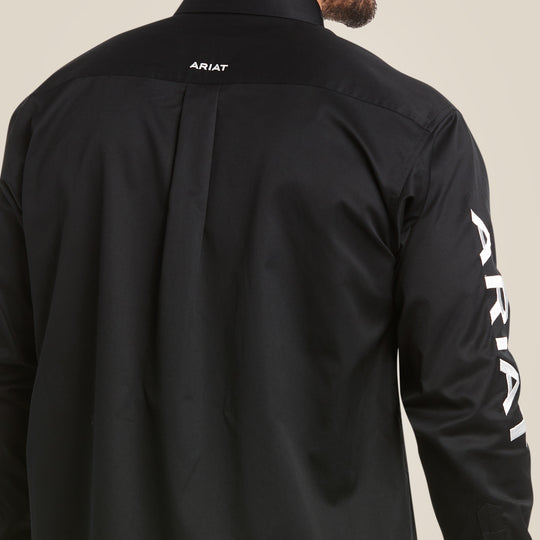 Team Logo Black Twill Classic Fit Shirt - 10017497
