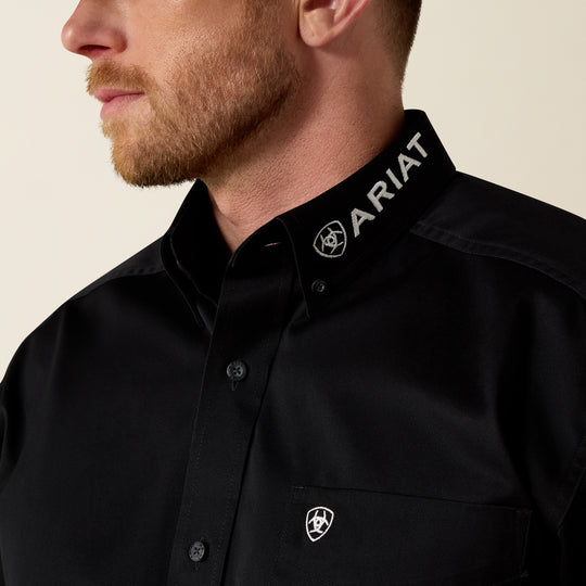 Team Logo Black Twill Classic Fit Shirt - 10017497