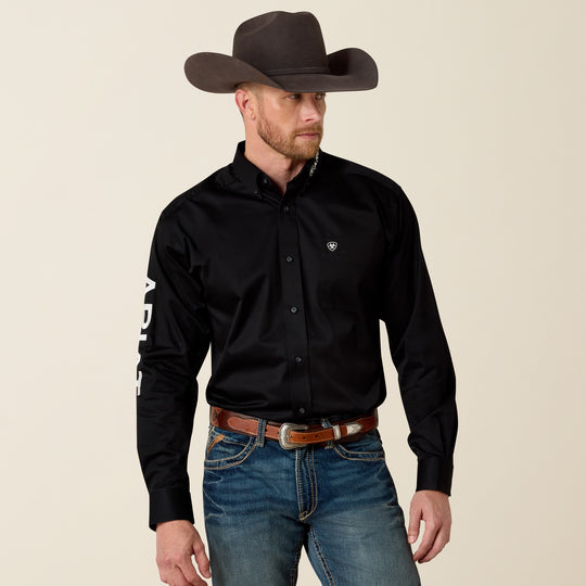 Team Logo Black Twill Classic Fit Shirt - 10017497
