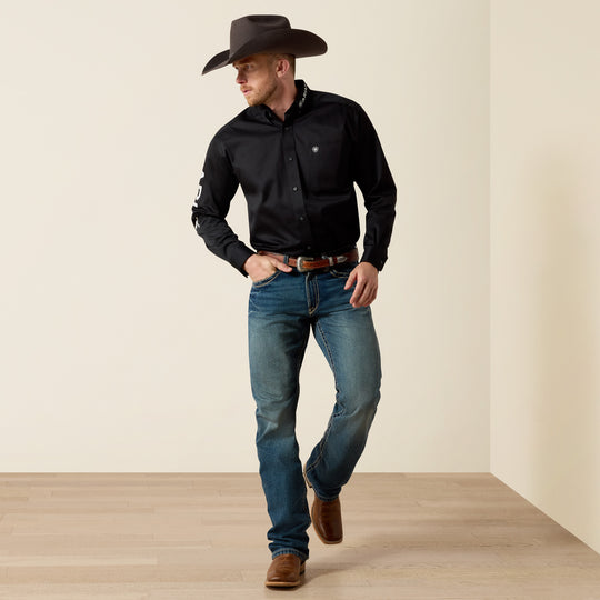 Team Logo Black Twill Classic Fit Shirt - 10017497