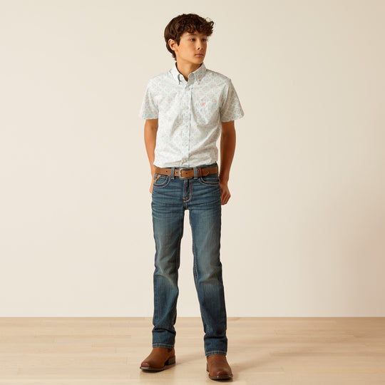 Boys Ariat Kai Classic Fit Short Sleeve Shirt - 10048662