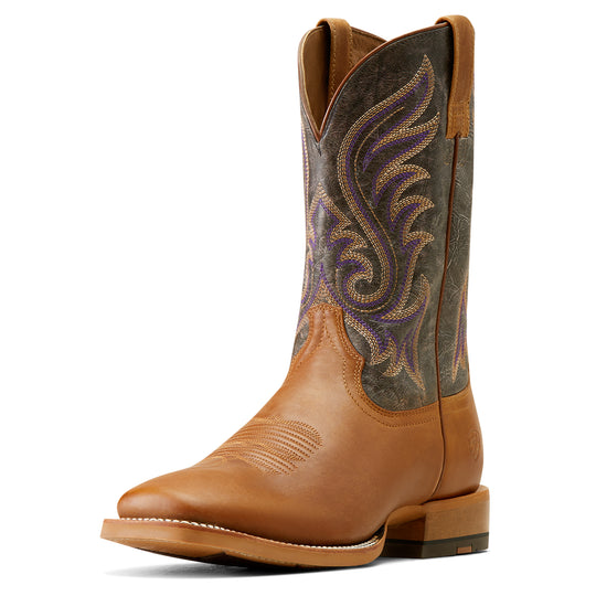 Men's Ariat Cattle Call Rodeo Tan with 11" Smokey Purple Tops - 10050978