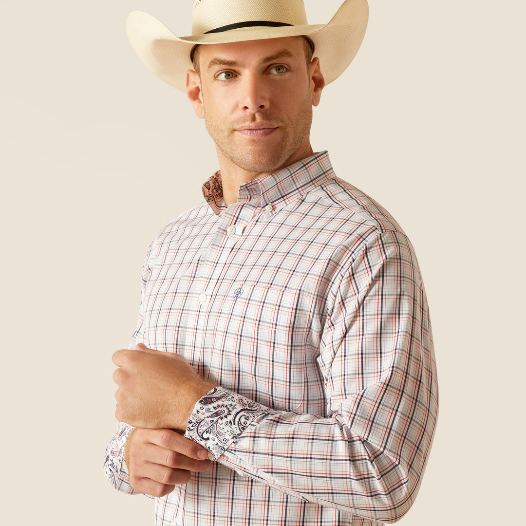Men's Ariat Wrinkle Free Weston Fitted Long Sleeve Shirt  - 10051485