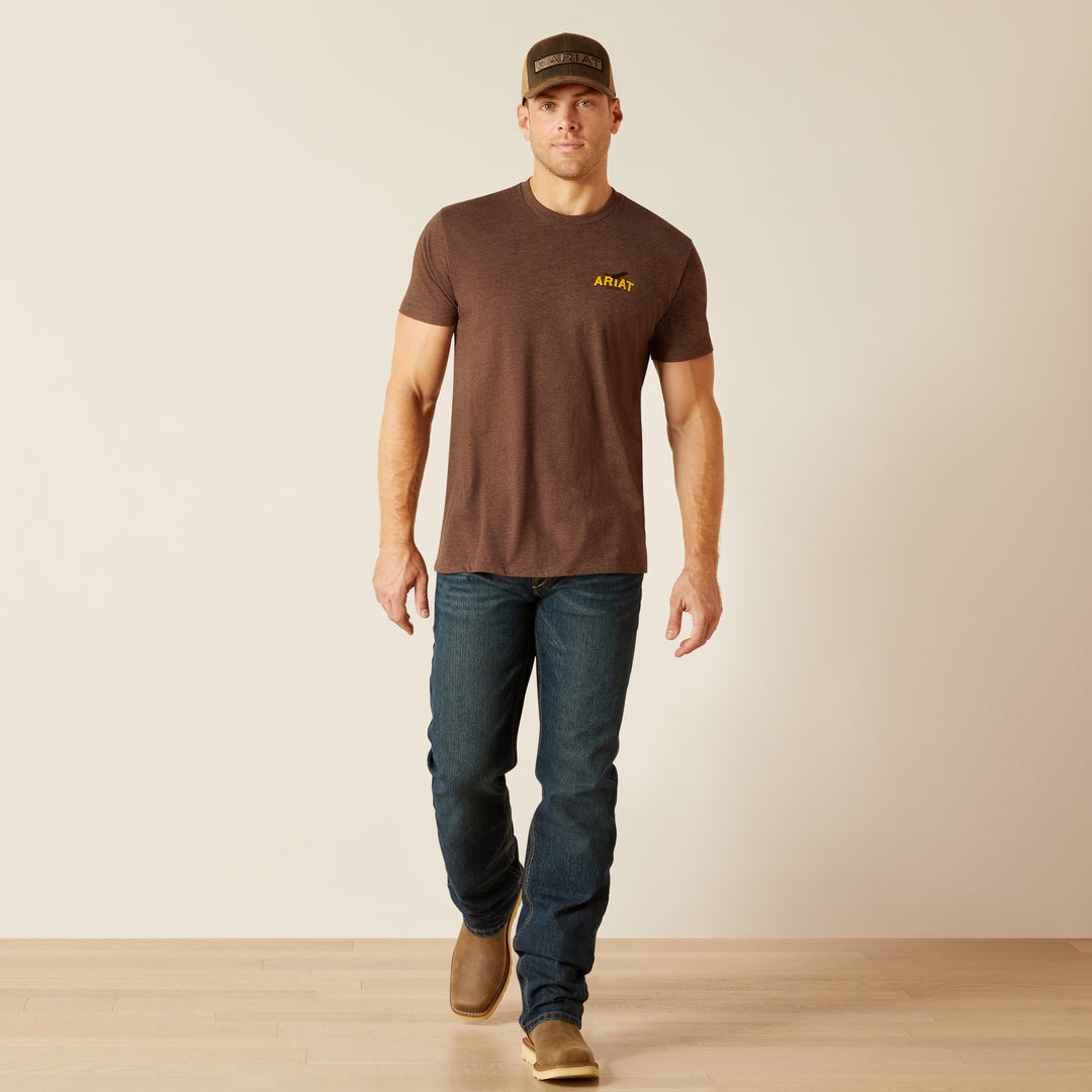 Men's Ariat Bison Sketch Shield T-Shirt - 10051750