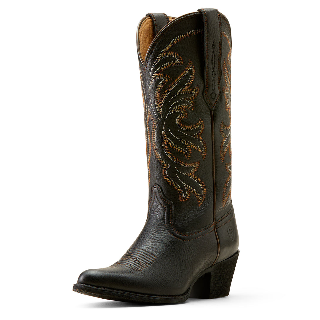 Women's Ariat Black Deetan Heritage J Toe Stretchfit Western Boot - 10051050