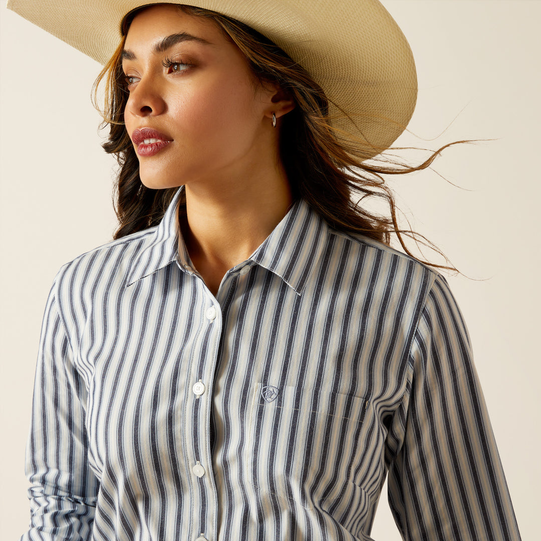 Ladies Ariat Wrinkle Resistant Baja Stripe Kirby Shirt - 10051333