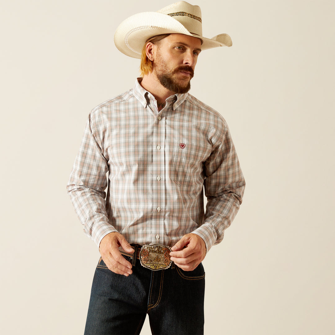 Men's Ariat Pro Series Grey Classic Fit Shirt - 10054650