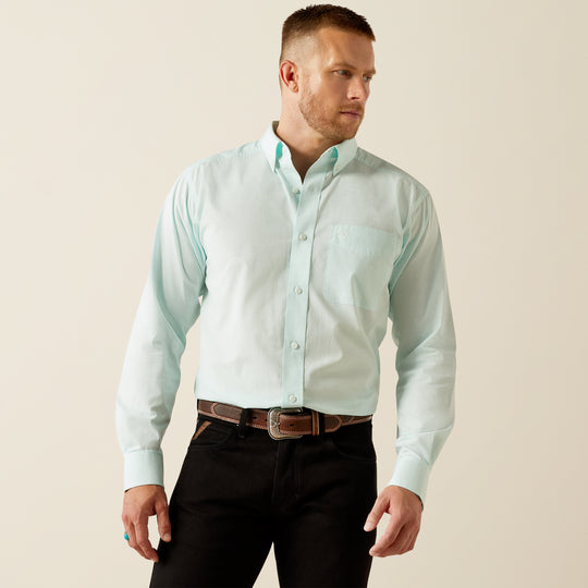Men's Ariat Solid Mint Slub Classic Fit Shirt - 10055116