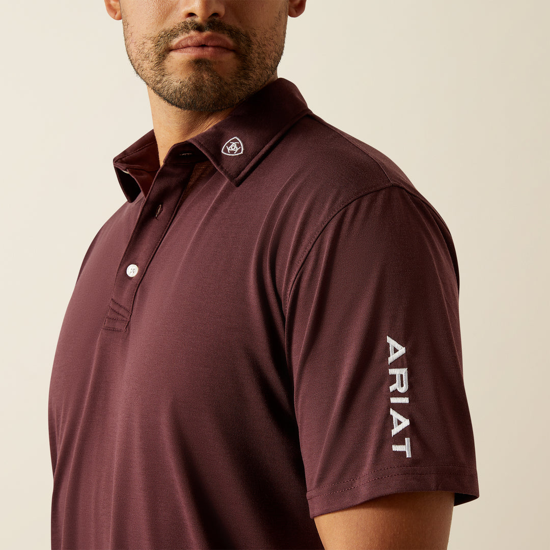 Men's Ariat Team Logo Malbec Polo - 10058736