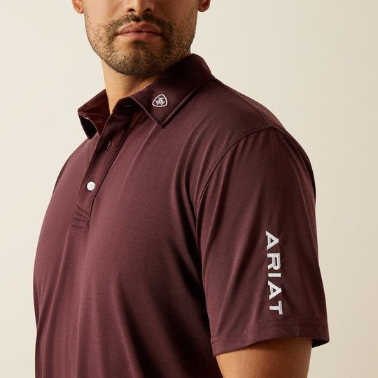 Men's Ariat Team Logo Malbec Polo - 10058736