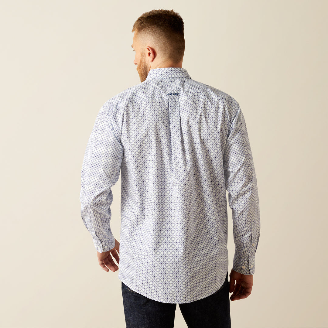 Men's Ariat Wrinkle Free Danny Classic Fit Blue Shirt - 10058988