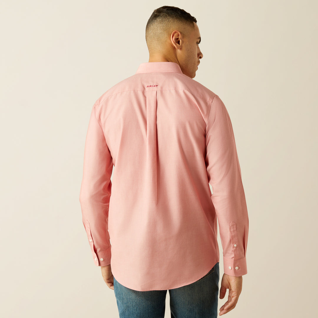 Men's Ariat Wrinkle Free Solid Fitted Shirt - 10059156