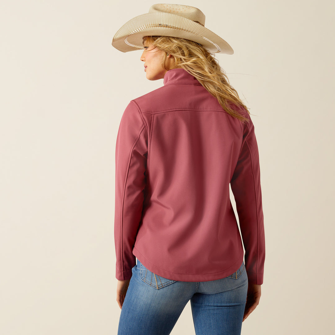 Ladies Ariat Team Dry Rose/Mauve Blur Softshell Jacket - 10055285