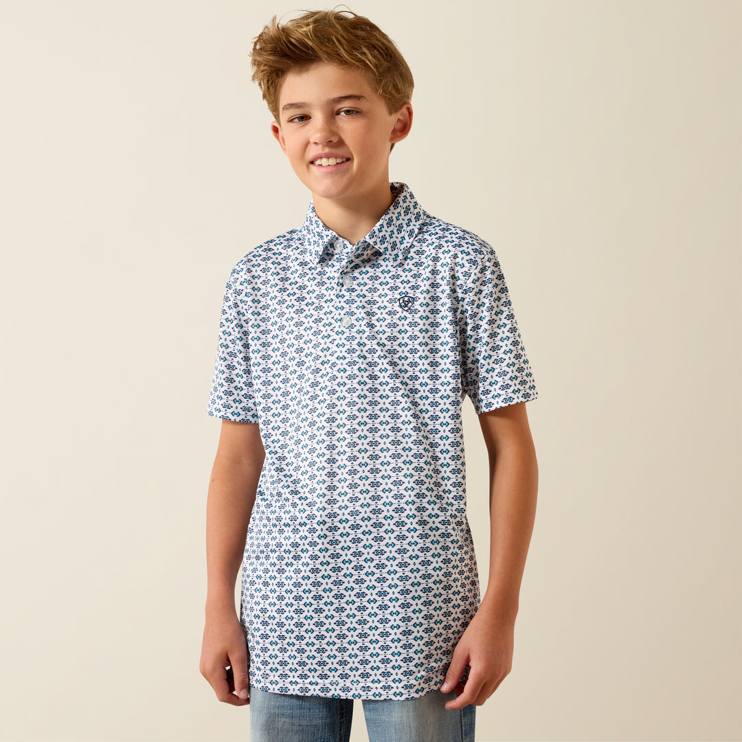 Kids Ariat All Over Print Polo - 10071206