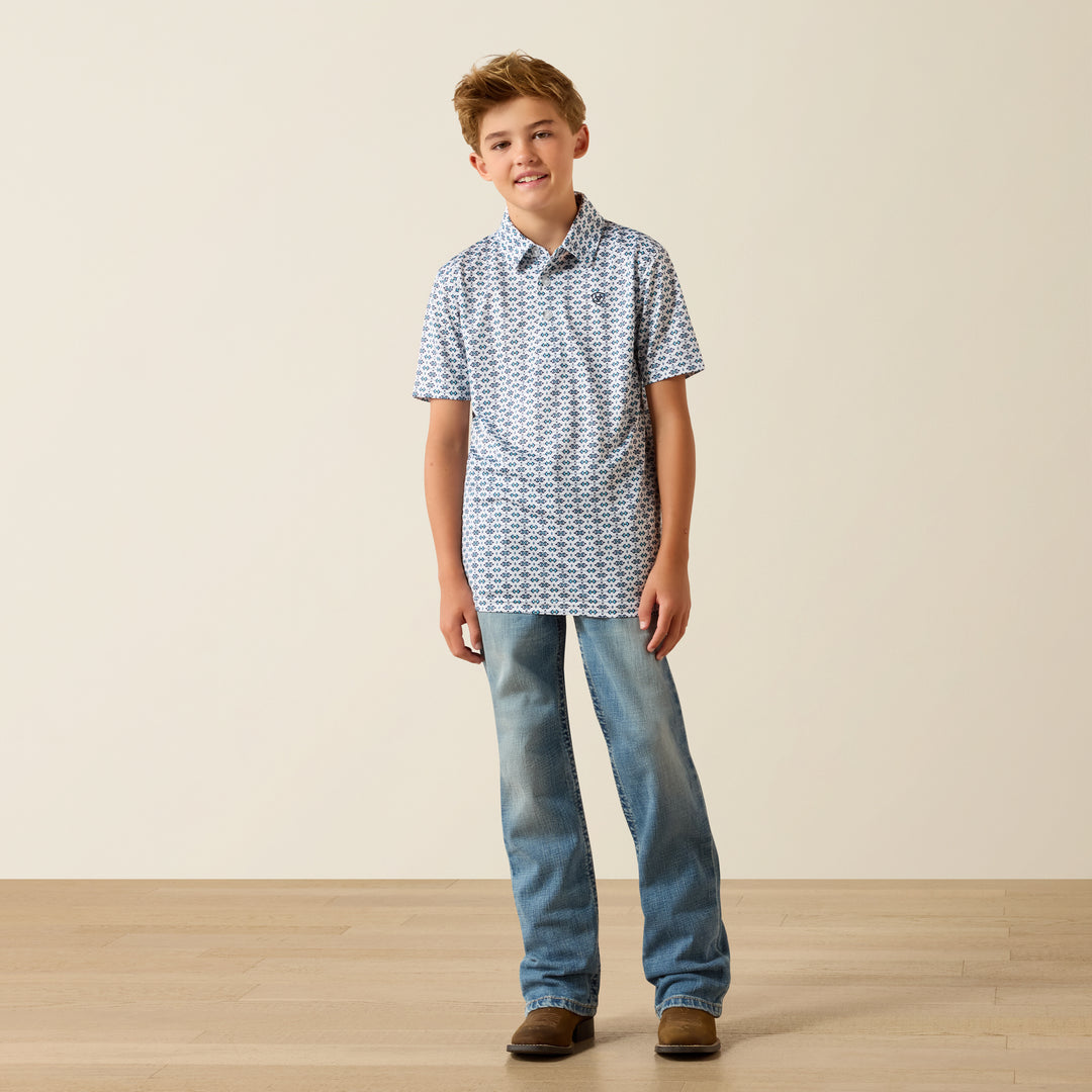 Kids Ariat All Over Print Polo - 10071206