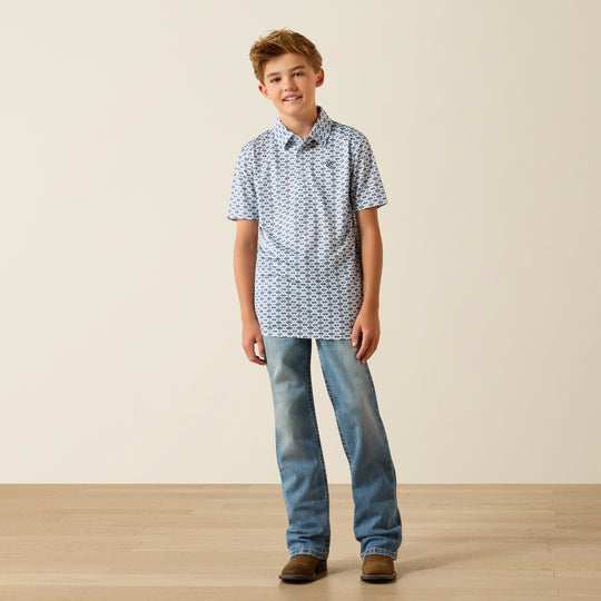Kids Ariat All Over Print Polo - 10071206