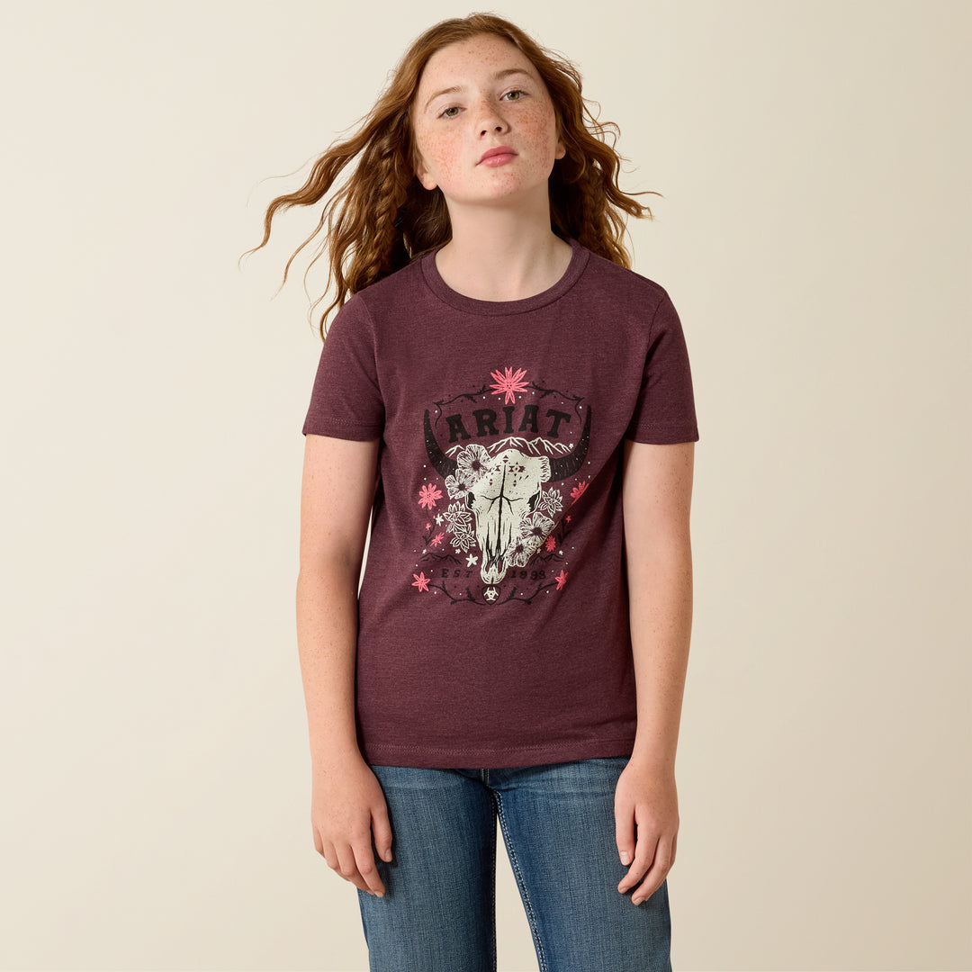 Kids Ariat Skulls Florals T-Shirt - 10071700