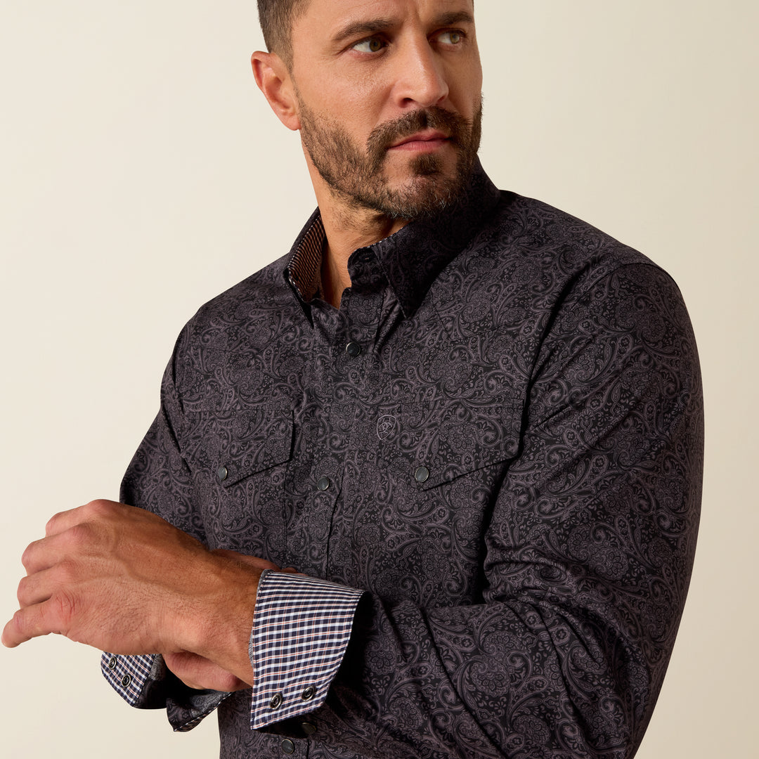 Men's Ariat Wrinkle Free Allen Fitted Snap Shirt - 10071023