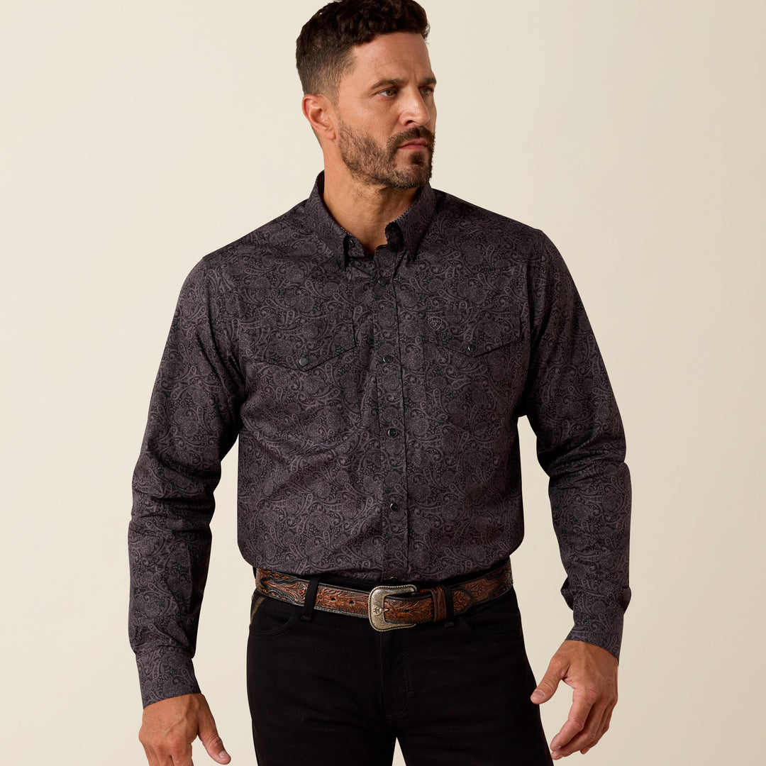 Men's Ariat Wrinkle Free Allen Fitted Snap Shirt - 10071023