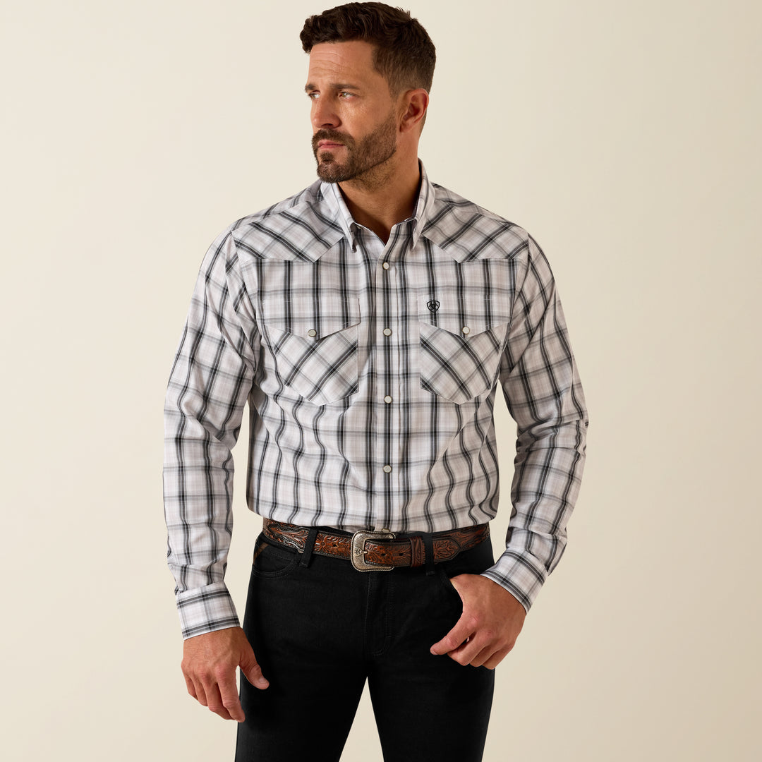 Men's Ariat Wrinkle Free Ari Fitted Snap Shirt - 10071024