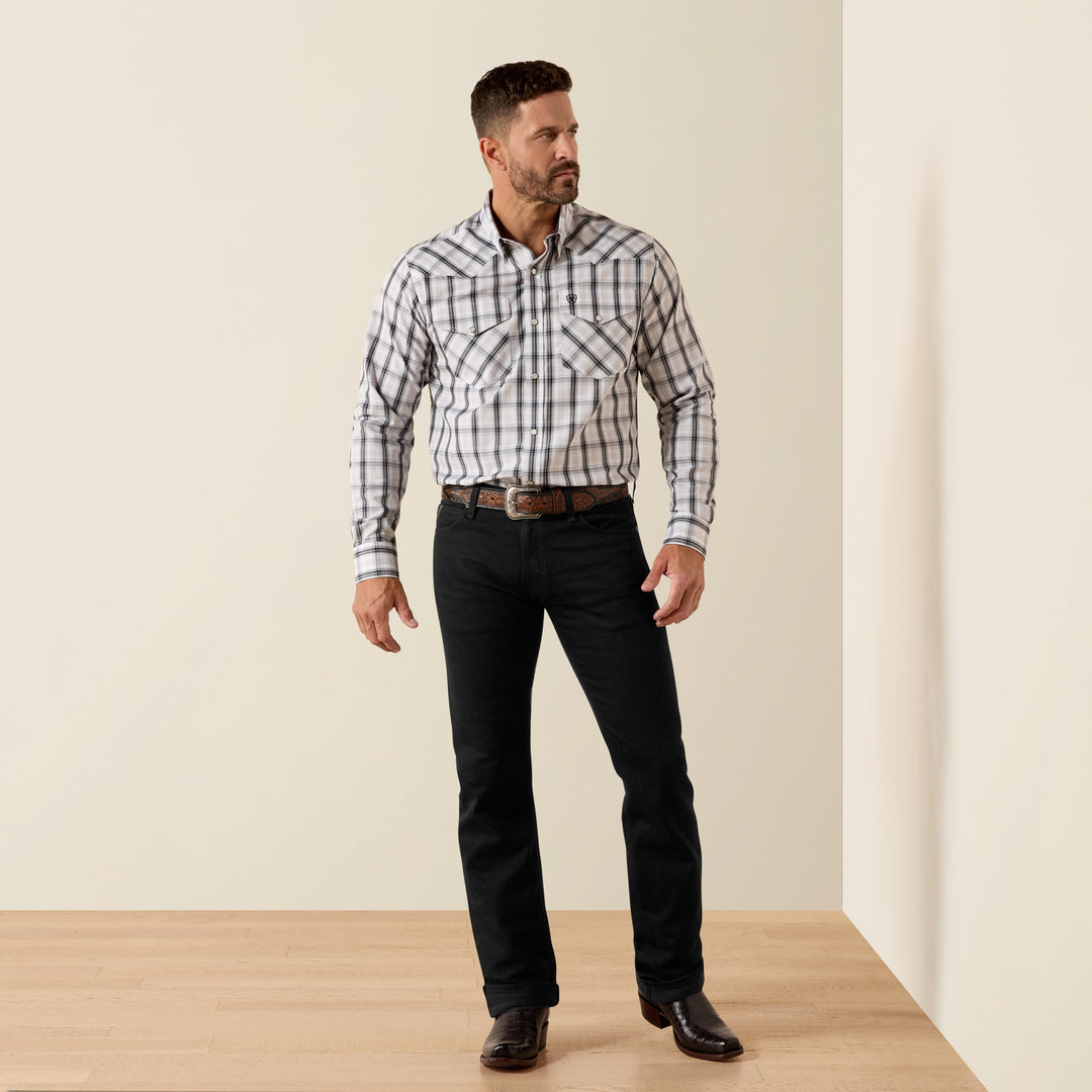 Men's Ariat Wrinkle Free Ari Fitted Snap Shirt - 10071024