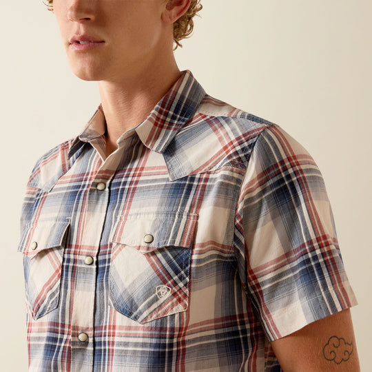 Men's Ariat Retro Haines Fitted Snap Shirt - 10071088