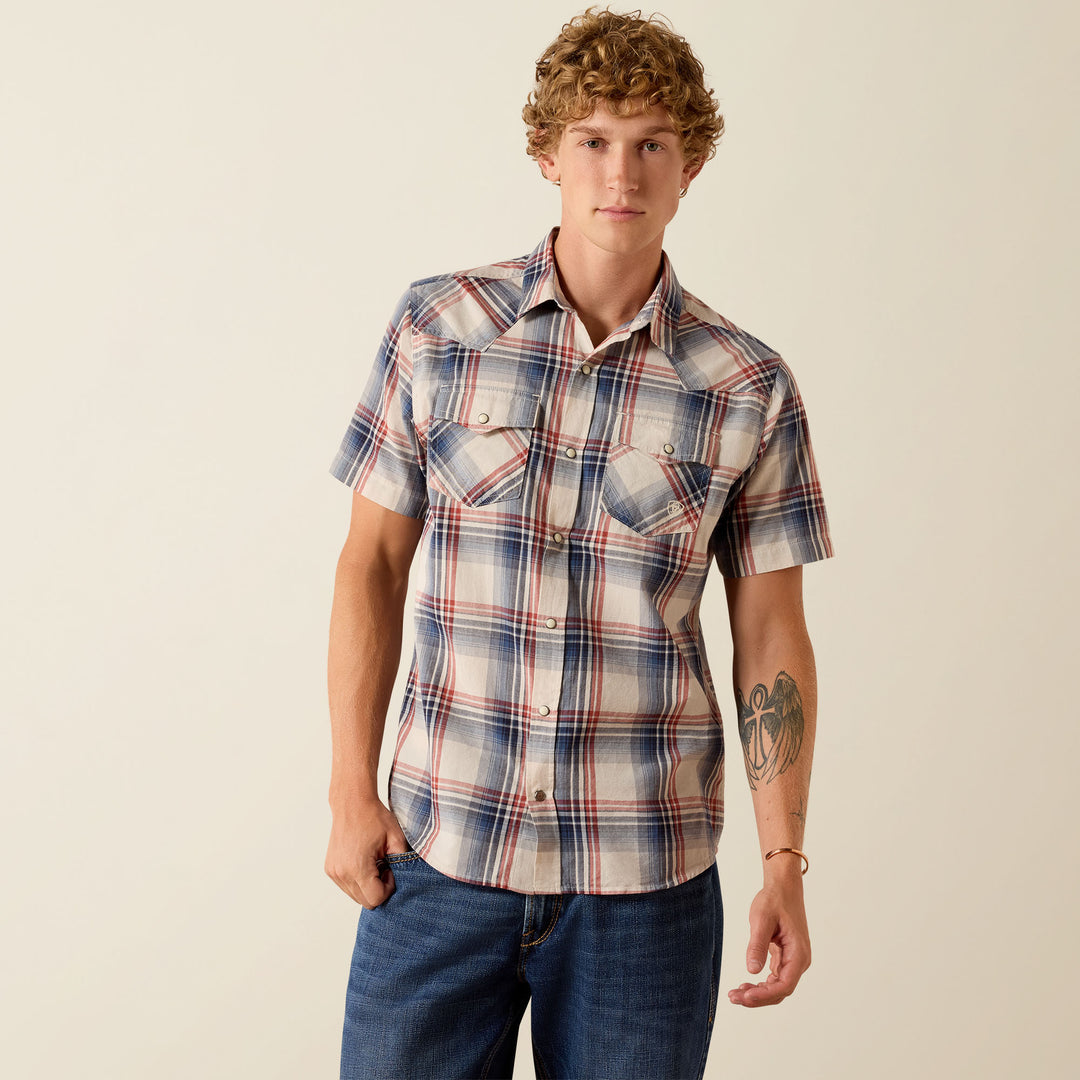 Men's Ariat Retro Haines Fitted Snap Shirt - 10071088