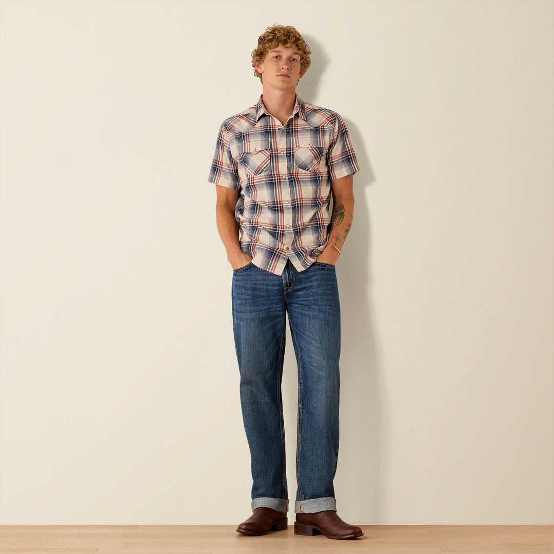 Men's Ariat Retro Haines Fitted Snap Shirt - 10071088