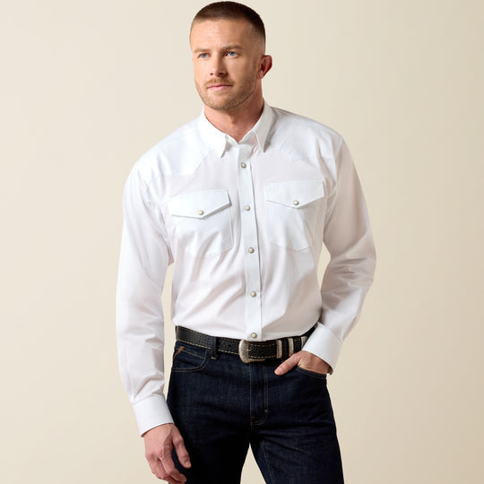 Men's Ariat Lightweight Twill Classic Fit Snap Shirt - 10071236
