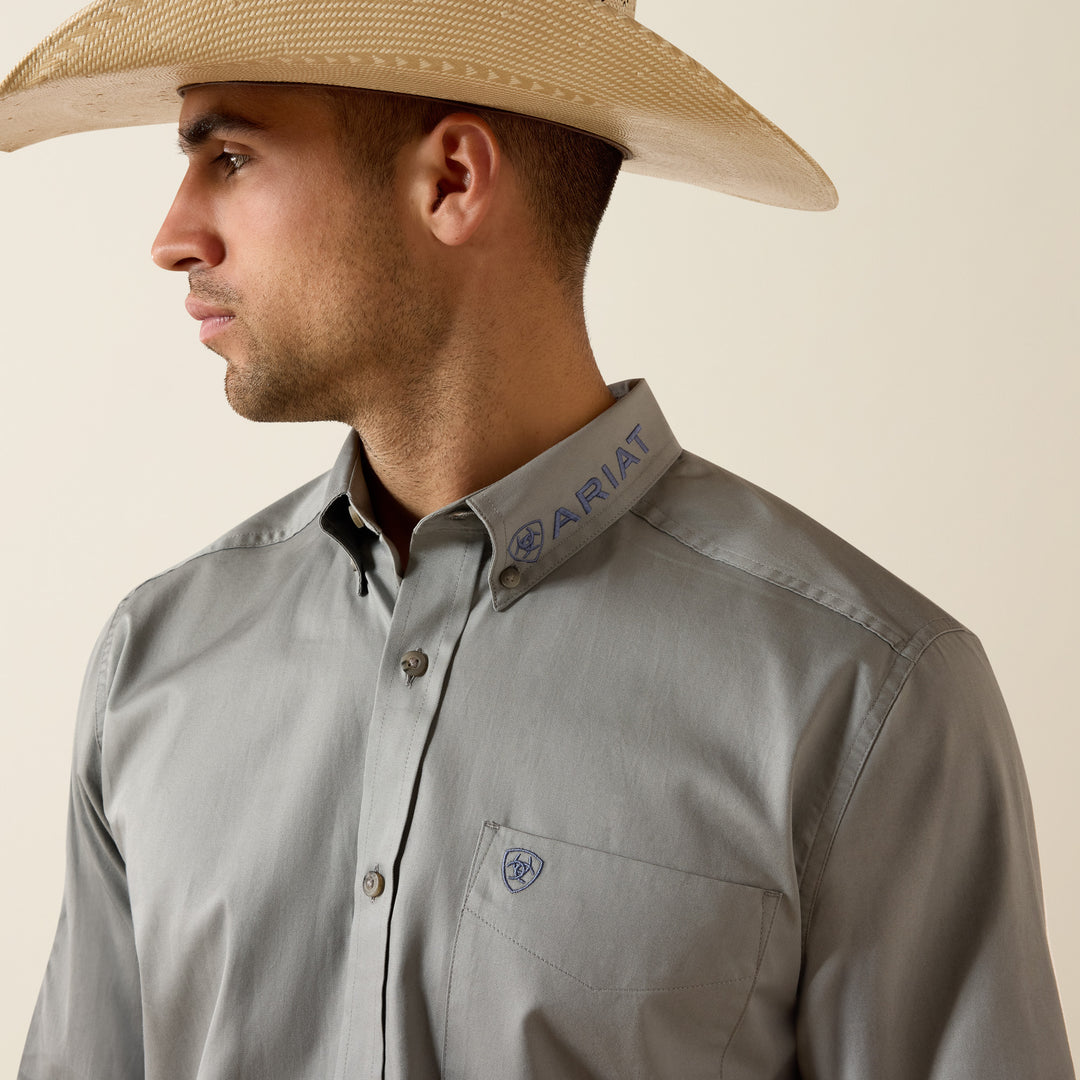 Men's Ariat Team Logo Lightweight Twill Fitted Shirt - 10071690