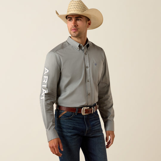 Men's Ariat Team Logo Lightweight Twill Fitted Shirt - 10071690