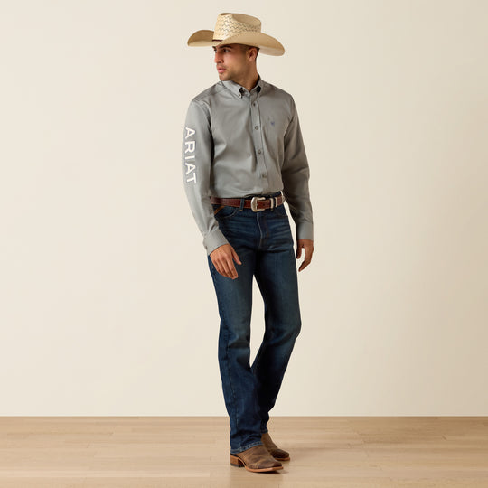Men's Ariat Team Logo Lightweight Twill Fitted Shirt - 10071690