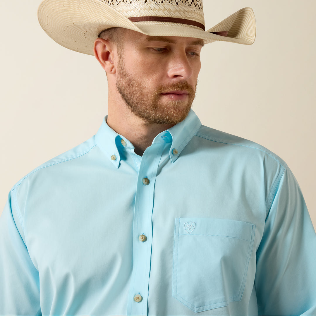 Men's Ariat Everything Crystal Blue Classic Fit Shirt - 10072735