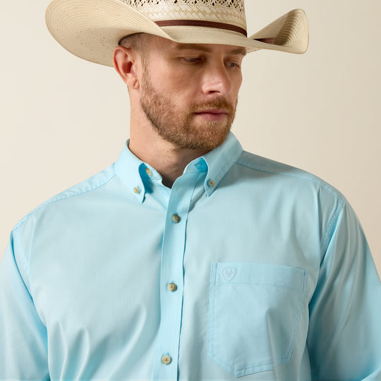 Men's Ariat Everything Crystal Blue Classic Fit Shirt - 10072735