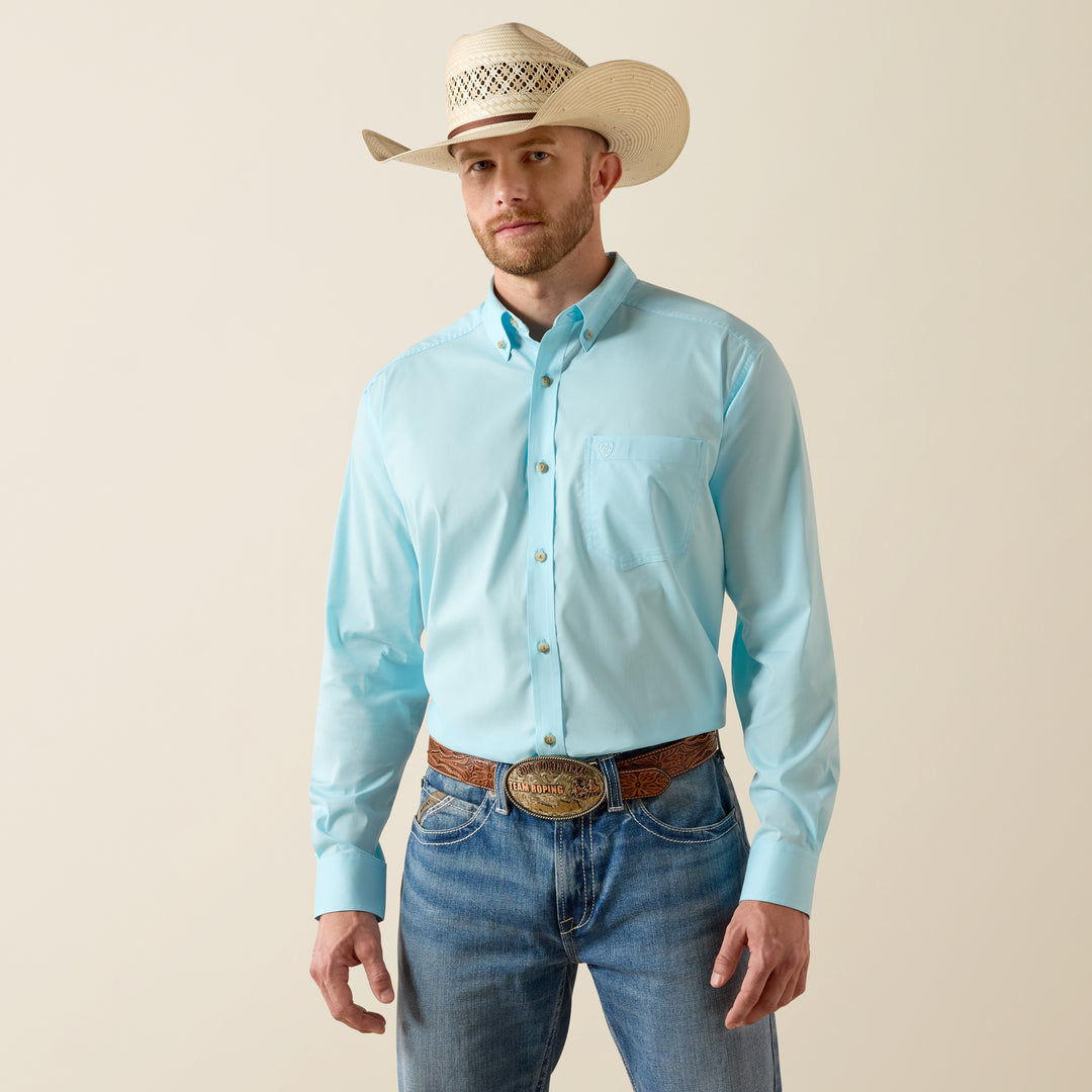 Men's Ariat Everything Crystal Blue Classic Fit Shirt - 10072735
