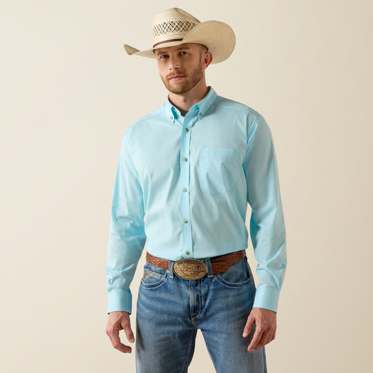 Men's Ariat Everything Crystal Blue Classic Fit Shirt - 10072735