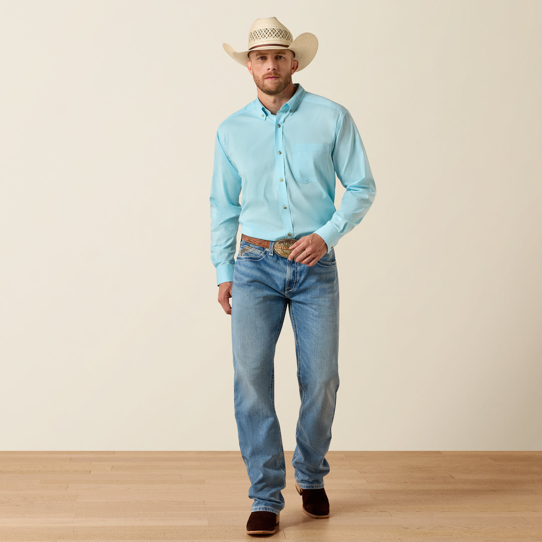 Men's Ariat Everything Crystal Blue Classic Fit Shirt - 10072735