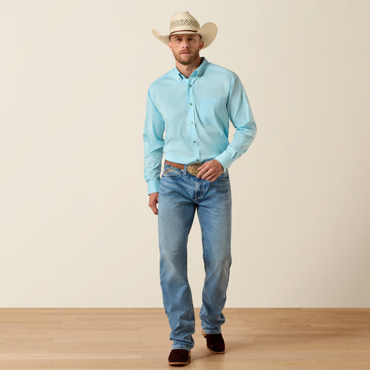 Men's Ariat Everything Crystal Blue Classic Fit Shirt - 10072735