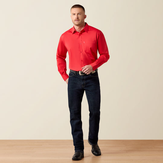 Men's Ariat Everything Scarlett Red Classic Fit Shirt - 10072736