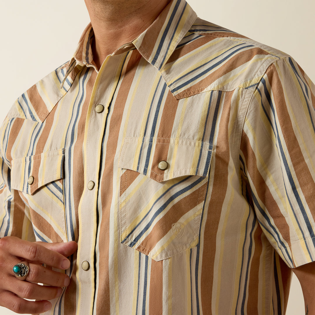Men's Ariat Retro Hawthorne Fitted Snap Shirt - 10073572