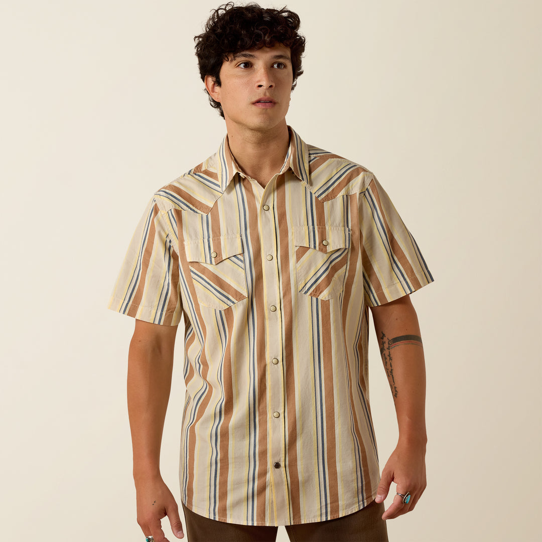 Men's Ariat Retro Hawthorne Fitted Snap Shirt - 10073572