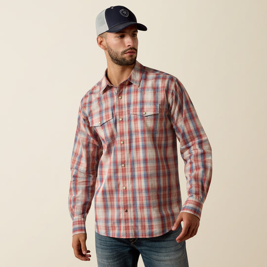 Men's Ariat Retro Hodge Fitted Snap Shirt - 10073580