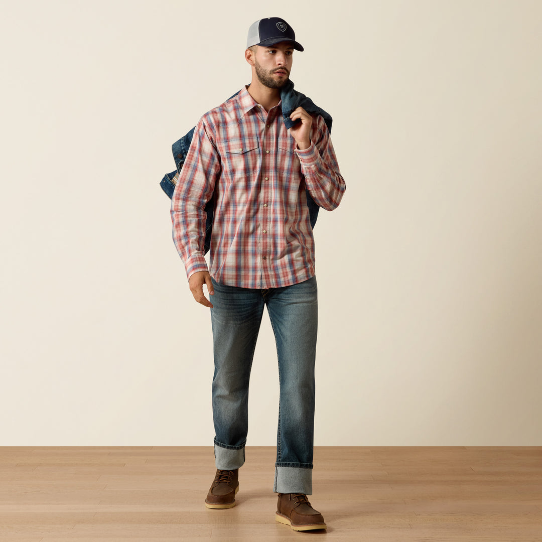 Men's Ariat Retro Hodge Fitted Snap Shirt - 10073580