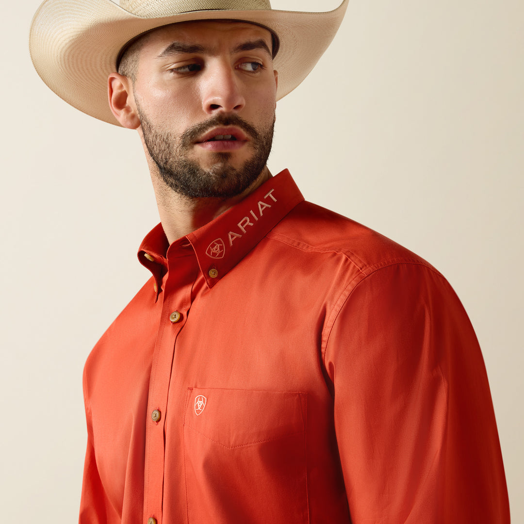 Men's Ariat Team Logo Standard Twill Classic Fit Shirt - 10073663
