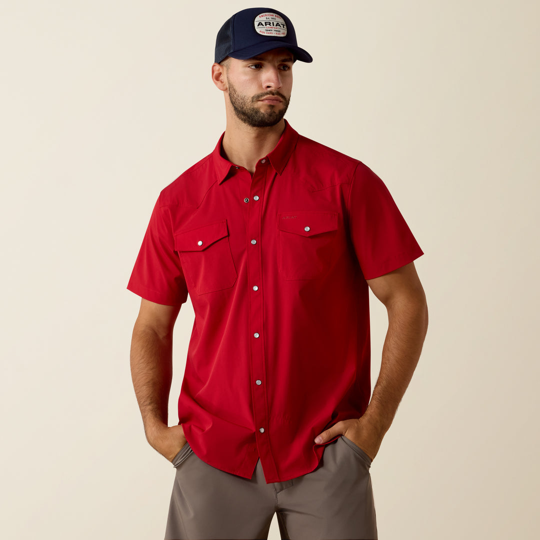 Men's Ariat FrontierTough VentTEK Western Fitted Snap Shirt - 10077068