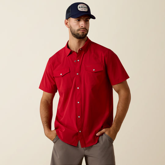 Men's Ariat FrontierTough VentTEK Western Fitted Snap Shirt - 10077068